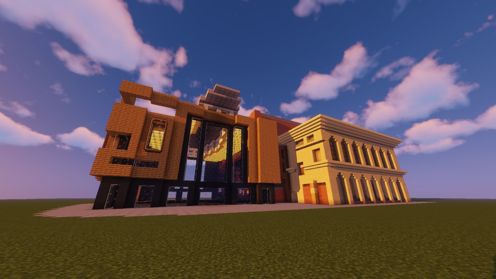 Exterior view of the Minecraft Colston Hall