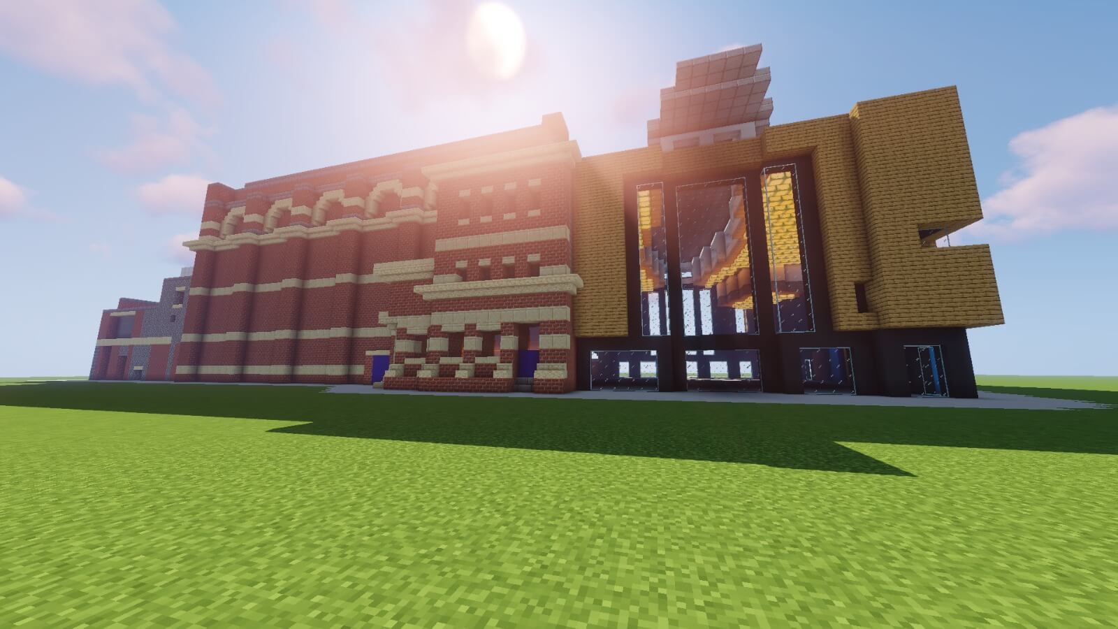 Exterior view of the Minecraft Colston Hall